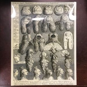 John Derian Vintage Wigs Decoupage Platter